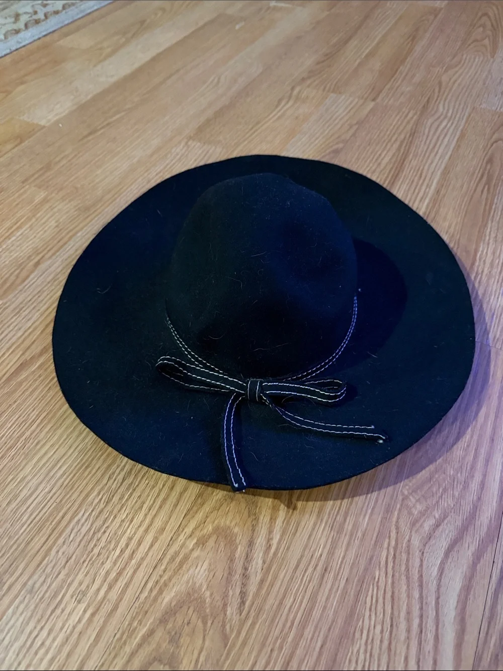 WHBM Wool Hat with Stitched Bow